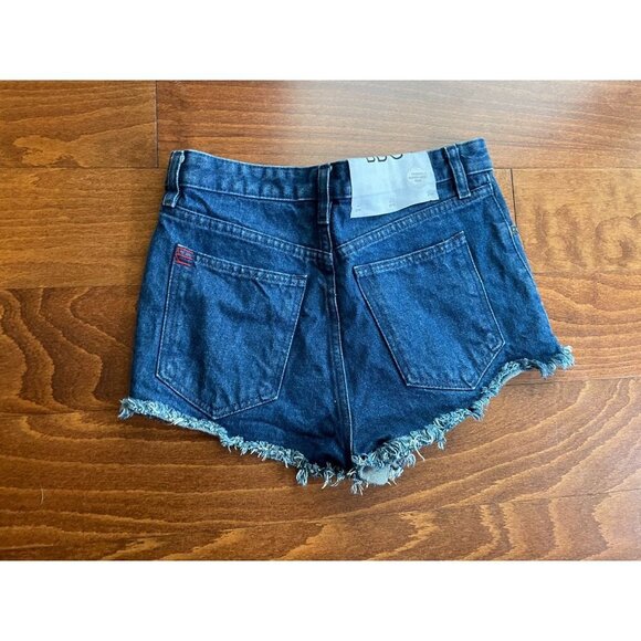 BDG Fringed Hem Jean Shorts Cut Off Denim Hot Pants Cheeky Super High-Rise 27 - Picture 4 of 10